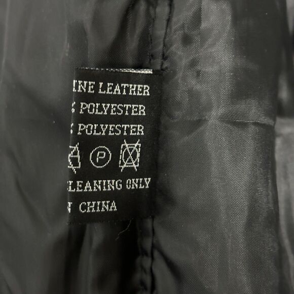 Leather Works Mens 2XL Patchwork Black Genuine Leather Snap Vest Pockets - Picture 13 of 16